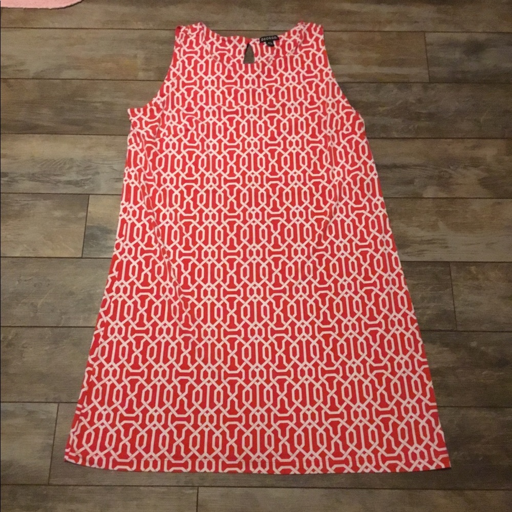 Orange and creme spring/summer time dress